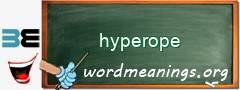 WordMeaning blackboard for hyperope